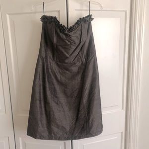LulaKate Charcoal Strapless Dress